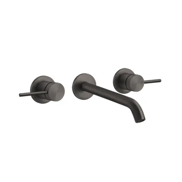 Gessi 316 Flessa Встраиваемый смеситель с изливом 20-18 cм, цвет: brushed black metal pvd 54094#707