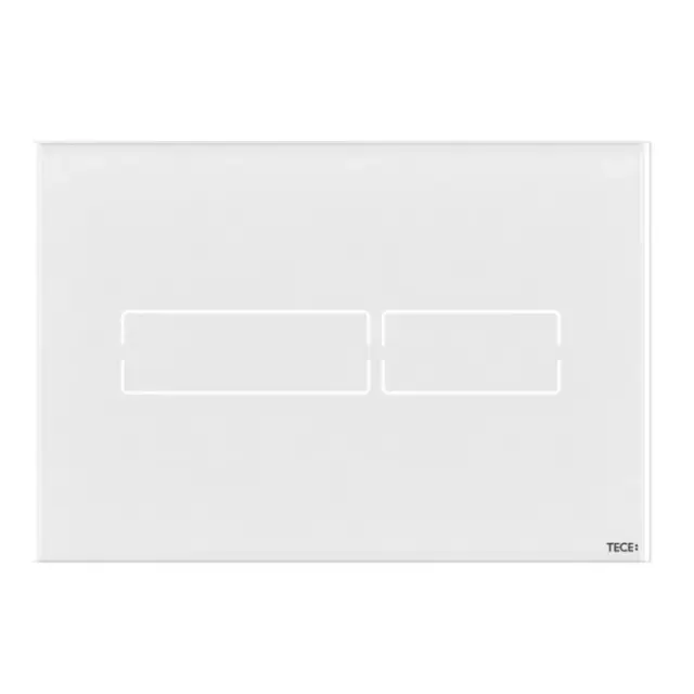 Tece Lux mini Кнопка смыва для унитаза, стекло, сенсорная, цвет: белый глянцевый 9240960