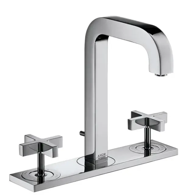 Axor Citterio Смеситель для раковины двухвентильный на 3 отверстия с донным клапаном, цвет: хром 39134000