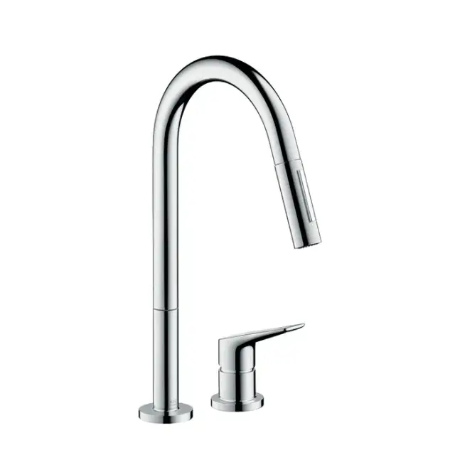 Axor Citterio M Смеситель для кухни с выдвижным изливом, на 2 отв., 2 режима струи, цвет: хром 34822000