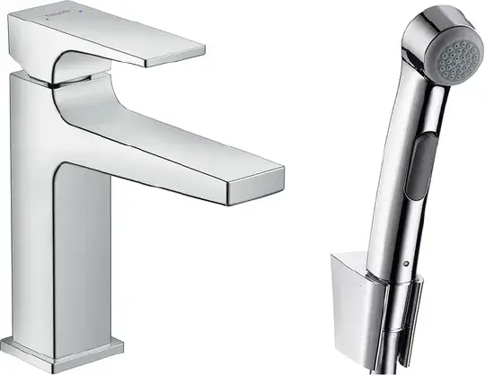 Hansgrohe Metropol Смеситель для раковины однорычажный с гигиеническим душем, цвет: хром 32522000