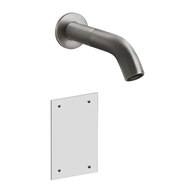Gessi 316 Cesello Смеситель для раковины настенный, излив 20 cм, цвет: Steel Brushed 54415#239