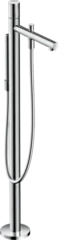 Axor Uno Смеситель для ванны, напольный, с рукояткой zero, с ручным душем 