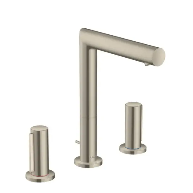 Axor Uno Смеситель для раковины на 3 отверстия с донным клапаном, цвет: шлифованный никель 45133820