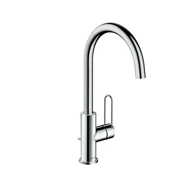 Axor Uno Смеситель для раковины однорычажный высокий с донным клапаном на 1 отверстие, цвет: хром 38036000