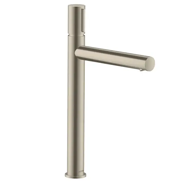 Axor Uno Смеситель для раковины высокий с донным клапаном на 1 отверстие, цвет: шлифованный никель 45014820