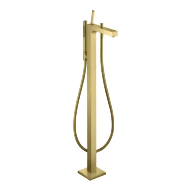 Axor Citterio Смеситель для ванны напольный, однорычажный, с тонкой рукояткой, цвет: шлиф. латунь 39451950