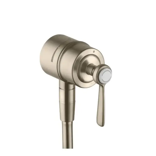 Axor Montreux Шланговое подключение Stop, с запорным вентилем, цвет: шлифованный никель 16883820