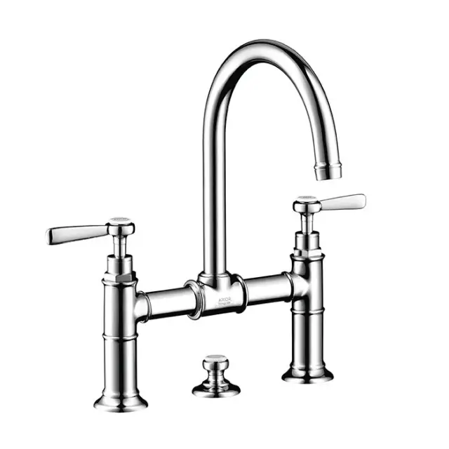 Axor Montreux Смеситель для раковины двухвентильный на 3 отверстие с донным клапаном, цвет: хром 16511000