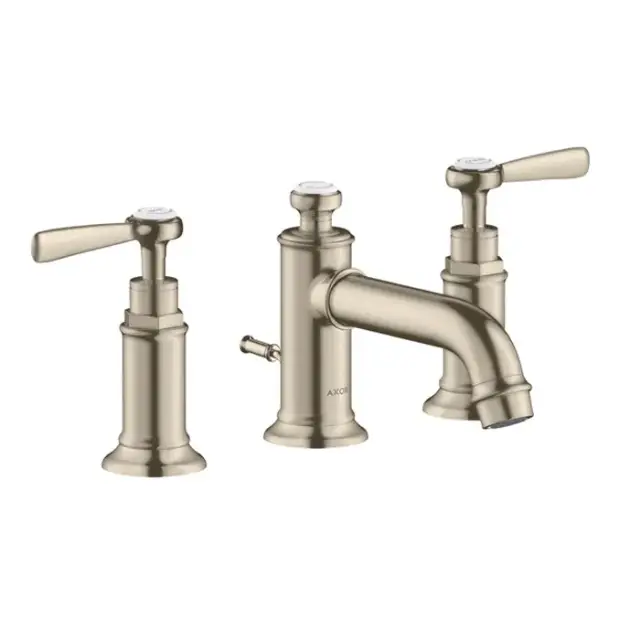 Axor Montreux Смеситель для раковины на 3 отверстие с донным клапаном, цвет: шлифованный никель 16535820