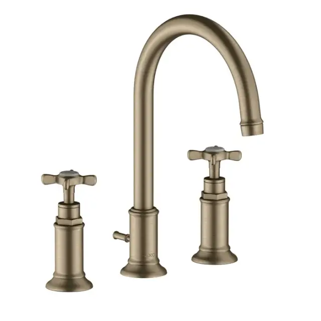 Axor Montreux Смеситель для раковины на 3 отверстие с донным клапаном, цвет: шлифованный никель 16513820