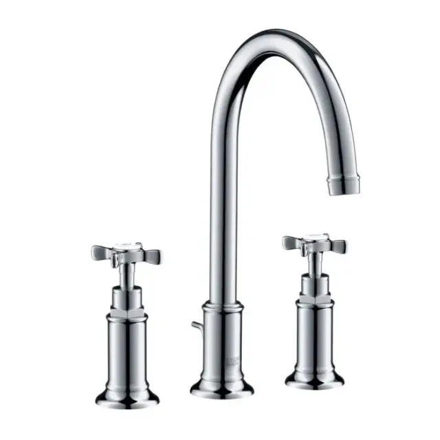 Axor Montreux Смеситель для раковины двухвентильный на 3 отверстие с донным клапаном, цвет: хром 16513000