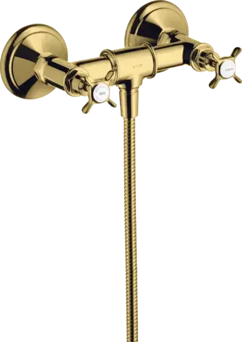 Axor Montreux Смеситель для душа c двумя крестообразными рукоятками, цвет: полированное золото 16560990