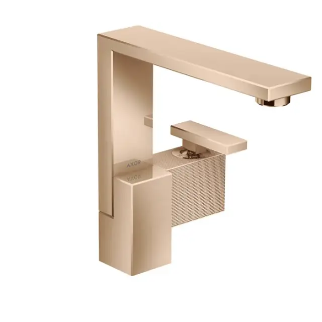 Axor Edge Смеситель для раковины высокий на 1 отверстие с д/к, цвет: полированное розовое золото 46021300