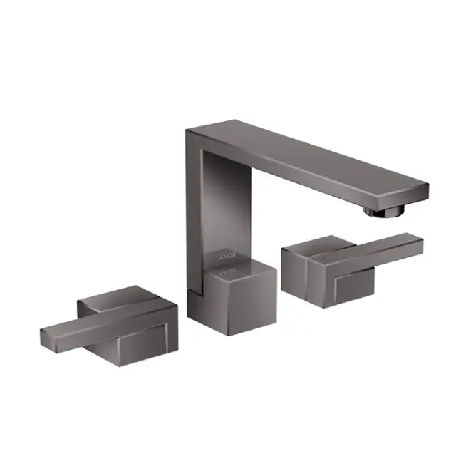 Axor Edge Смеситель для раковины на 3 отверстия с донным клапаном, цвет: полированный черный хром 46050330