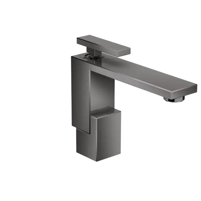 Axor Edge Смеситель для раковины на 1 отверстие с донным клапаном, цвет: полированный черный хром 46010330