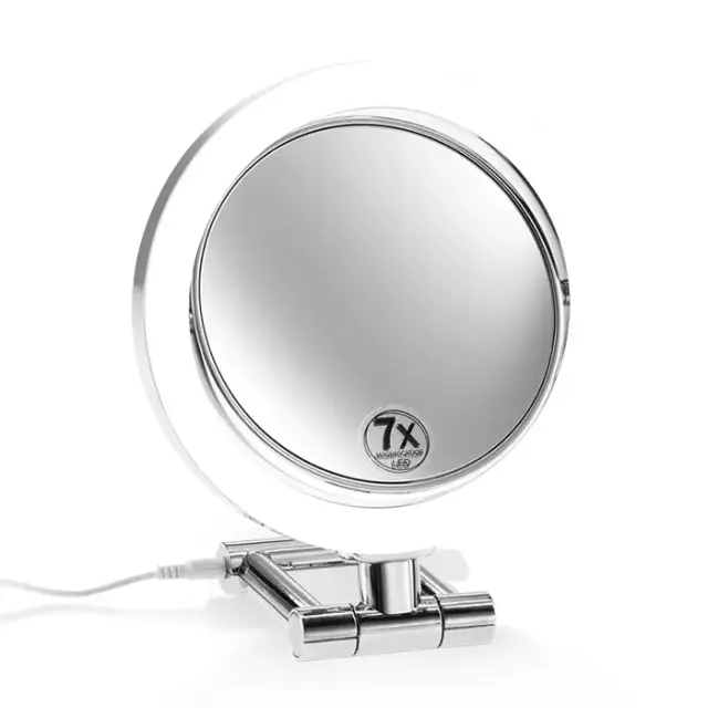 Decor Walther BS 11 Косметическое зеркало 19.5xh24 см, настольное, подсветка LED, цвет хром 0121100