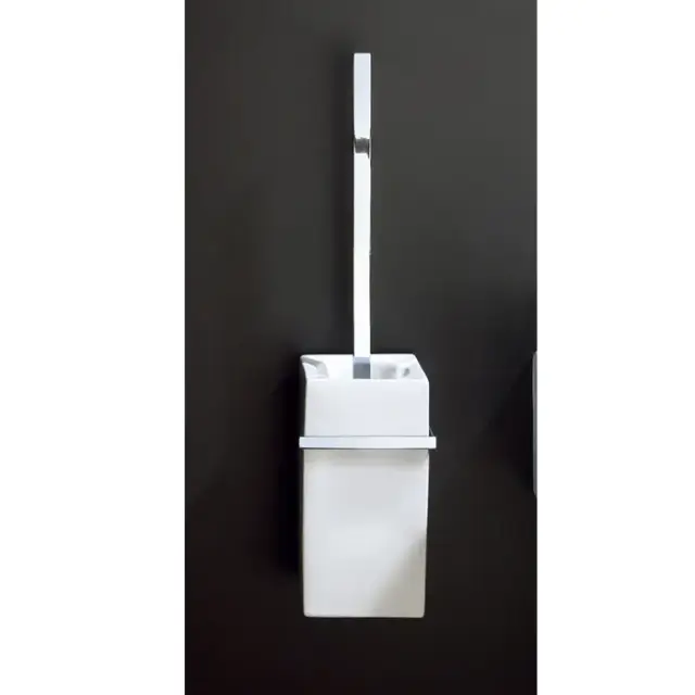 Decor Walther Porzellan DW 6201 Ершик для унитаза подвесной с керамической колбой, цвет: хром 0840600