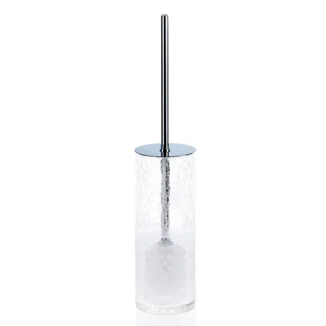 Decor Walther Crack SBG Ершик для унитаза напольный, французское стекло Craquele, цвет: хром 0933000