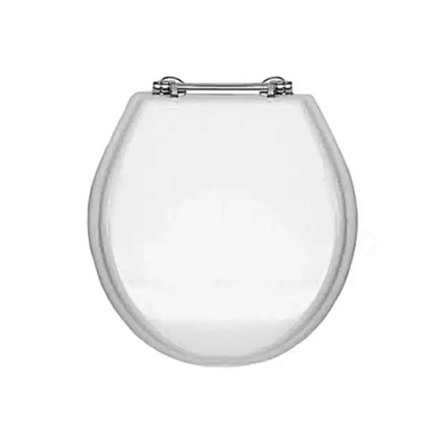 Devon&Devon Rose/Blues Сиденье для унитаза MDF, цвет белый глянцевый, петли хром 3IBSEBIAROCR