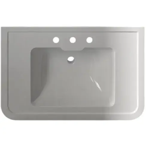 Devon&Devon Nobel Раковина 86х56хh23 cм., подвесная, с 3 отв под смеситель, цвет белый NOBEL3FBI