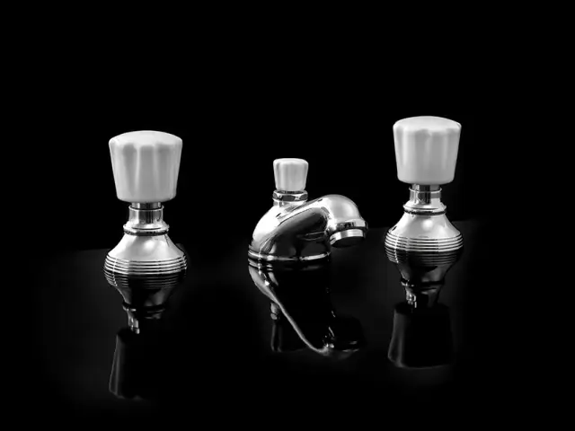 Devon&Devon Morris Смеситель для биде на 3 отв., ручки белые, цвет: хром DDMR312CR