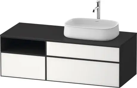 Duravit Zencha Тумба под рак. 130x55x44,2h см, цвет: белое стекло/графит супермат. ZE4829064800000