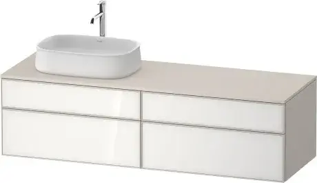 Duravit Zencha Тумба 160x55x44,2h см, цвет: белое стекло/cеро-коричн. супермат. ZE4824L64830000