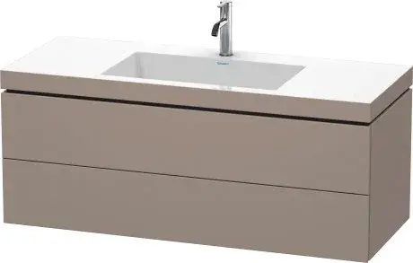 Duravit L-Cube Тумба с раковиной подвесная и 2-мя ящ. 120x48x50h см, цвет: базальт мат. LC6929O4343