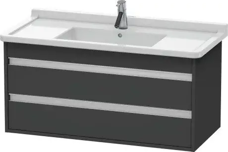 Duravit Ketho Тумба под раковину подвесная с 2-мя ящ. 100x45,5x48h см, цвет: графит мат. KT664504949