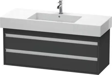 Duravit Ketho Тумба под раковину подвесная с 2-мя ящ. 120x45,5x48h см, цвет: графит мат. KT664204949