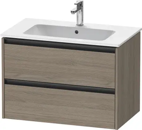 Duravit Ketho.2 Тумба под раковину подвесн. с 2-мя ящ. 81x48x55h см, цвет: дуб терра K25263035350000