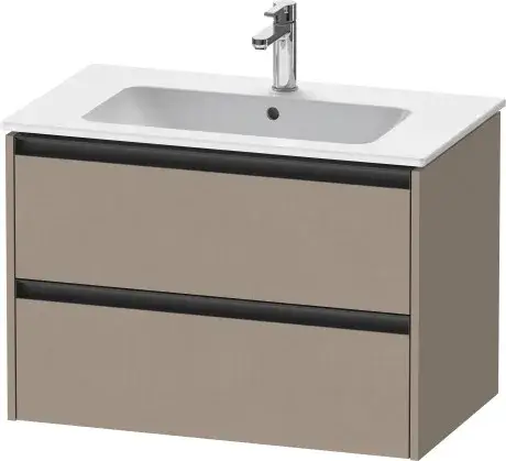 Duravit Ketho.2 Тумба под раковину подвесная с 2-мя ящиками 81x48x55h см, цвет: лен K25263075750000