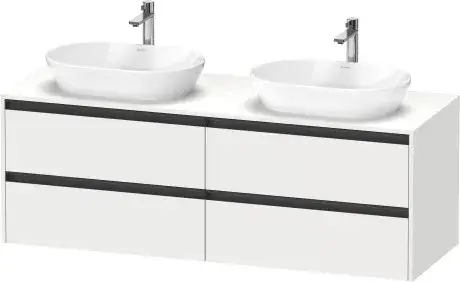 Duravit Ketho.2 Тумба под две раковины 160x55x56,8h см, цвет: Gres Pietra Grey Opaco K24899B18180000
