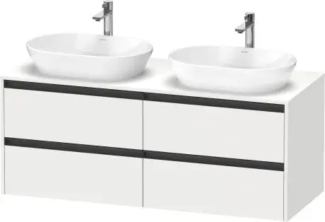 Duravit Ketho.2 Тумба под две раковины 140x55x56,8h см, цвет: Gres Pietra Grey Opaco K24898B18180000