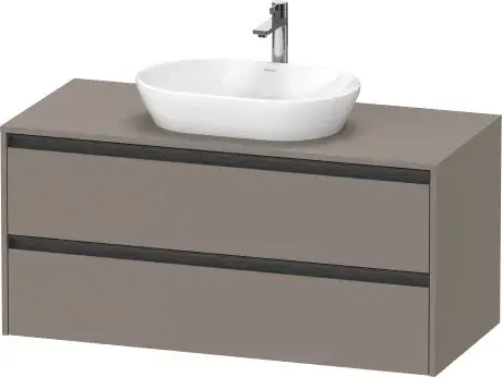 Duravit Ketho.2 Тумба под раковину с 2-мя ящ. 120x55x56,8h см, цвет: базальт мат. K24897043430000
