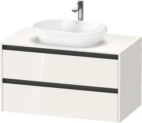 Duravit Ketho.2 Тумба под раковину с 2-мя ящ. 100x55x56,8h см, цвет: белый глянц. K24896022220000