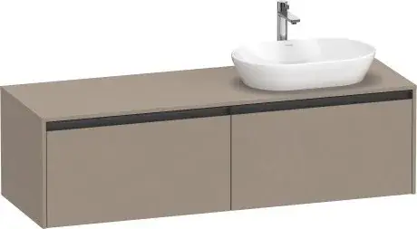 Duravit Ketho.2 Тумба под раковину справа с 2-мя ящ. 160x55x45,9h см, цвет: лен K24889R75750000