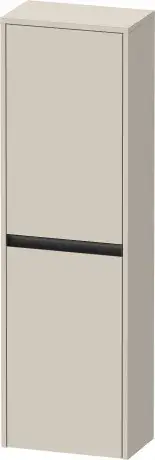 Duravit Ketho.2 Шкаф подвесной 40х24х132h см, цвет: серо-коричневый суперматовый K21319L83830000