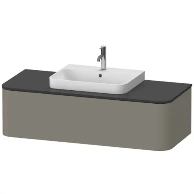 Duravit Happy D.2 Plus Столешница 16x130xh55 cм, для тумбы, цвет graphite supermatt HP031KM8080