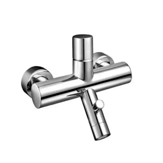 Fantini Nostromo Смеситель для ванны, настенный, на 2 источника, излив 14 cм, цвет хром 50 02 1618