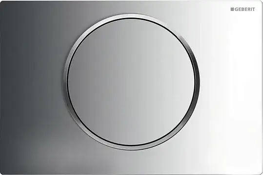 Geberit Sigma 10 Кнопка смыва для инсталляции, 1 режим, цвет: хром глянцевый, окантовка хром матовый 115.758.KH.5