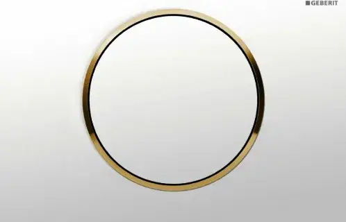 Geberit Sigma 10 Кнопка смыва для инсталляции, 1 режим, цвет: белый, окантовка позолота 115.758.KK.5