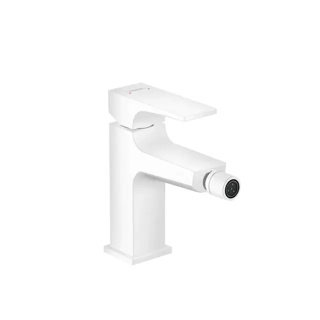 Hansgrohe Metropol Смеситель для биде однорычажный с донным клапаном Push-Open, цвет: матовый белый 32520700