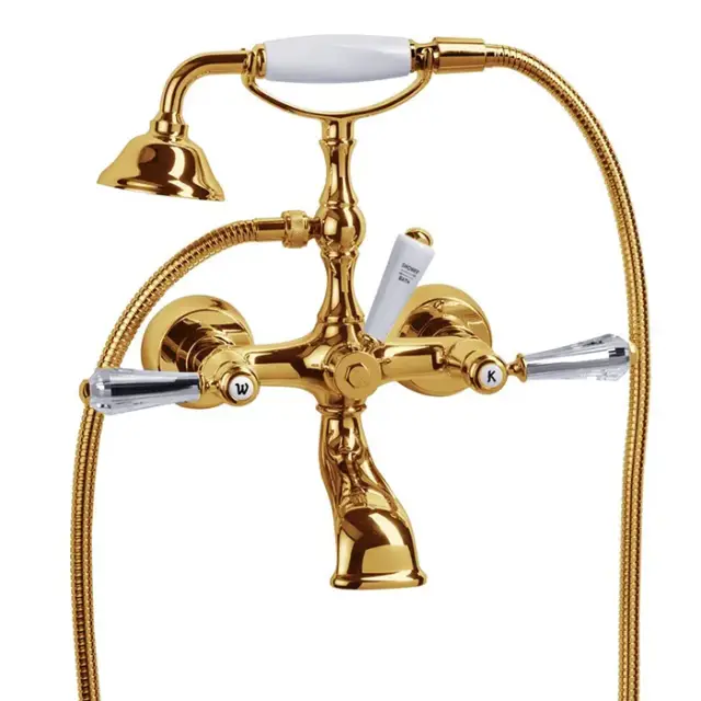 Jorger Delphi Deco Смеситель для ванны и душа, цвет: золото/crystal 129.20.100.020-11