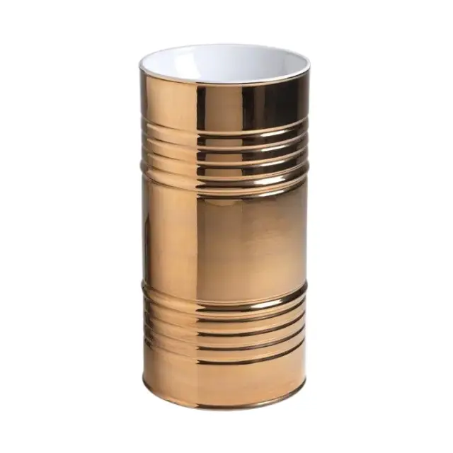 Kerasan Artwork Раковина свободностоящая Barrel d45x90h см, с сиф. и слив. трубой, цвет: Bianco-oro 4742K39