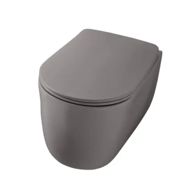 Kerasan Nolita Унитаз подвесной 55x35 см, безободковый, смыв торнадо, цвет: Ferro matt 531589