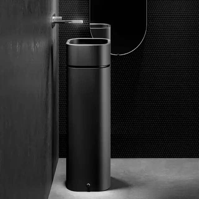 Kerasan Hako Пьедестал для раковины с креплением WB5N, слив в пол, цвет: Nero matt 557331