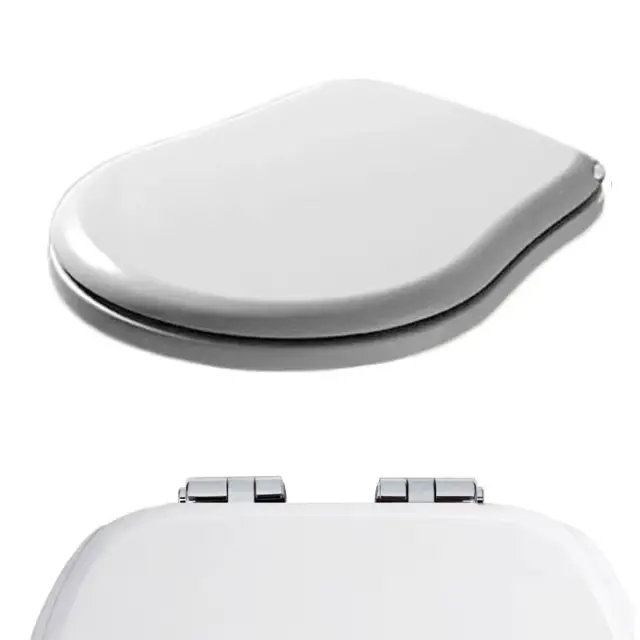 Kerasan Retro Крышка-сиденье для унитаза, крепление хром, цвет: Bianco lucido 109001