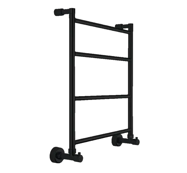 Margaroli Mini 3-482 Полотенцесушитель водяной для ГВС 53,5х65,9h (int 47) нижнее, цвет: matt black 34824704DB